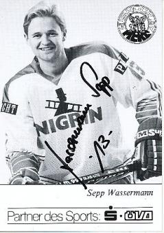 Sepp Wassermann    Mannheimer ERC  Eishockey  Autogrammkarte original signiert 