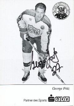 George Fritz    Mannheimer ERC  Eishockey  Autogrammkarte original signiert 