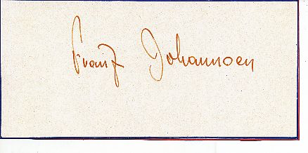 Franz Johannsen  Rudern  Autogramm Blatt  original signiert 