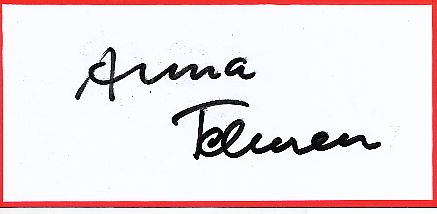Anna Teluren  Lindenstraße  TV  Autogramm Blatt  original signiert 