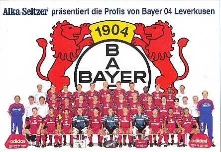 Bayer 04 Leverkusen  1996/1997   Fußball Mannschaftskarte 