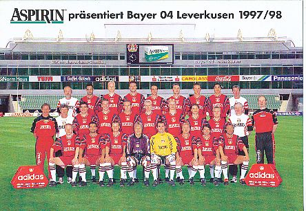Bayer 04 Leverkusen   1997/1998   Fußball Mannschaftskarte 