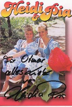 Heidi & Pia   Musik  Autogrammkarte  original signiert 