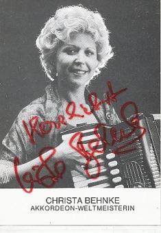 Christa Behnke  Musik  Autogrammkarte  original signiert 