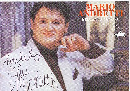 Mario Andretti  Musik  Autogrammkarte  original signiert 