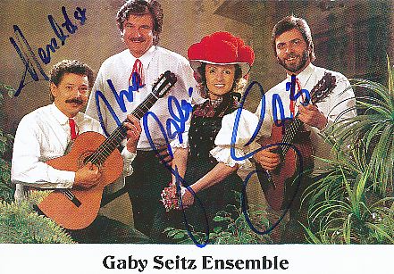 Gaby Seitz Ensemble   Musik  Autogrammkarte  original signiert 