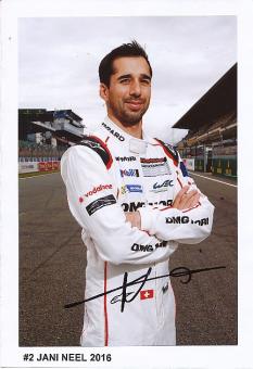 Jani Neel  2016  Porsche  Le Mans   Auto  Motorsport  Autogramm 13 x 18 cm Foto original signiert 