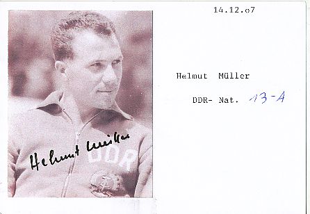 Helmut Müller  DDR   Fußball Autogramm Foto original signiert 