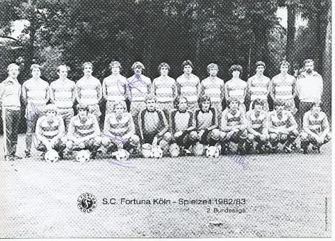 SC Fortuna Köln  1982/1983 Fußball  Mannschaftskarte original signiert 