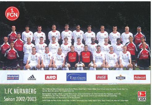 FC Nürnberg  2003/2003  Fußball Mannschaftskarte nicht signiert 