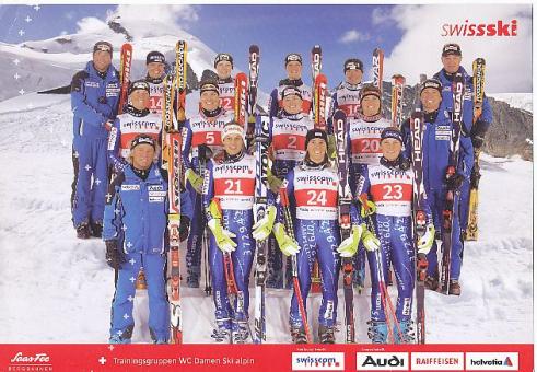 Schweiz Ski Alpin 2006/2007 Team Frauen  Mannschaftskarte nicht signiert 