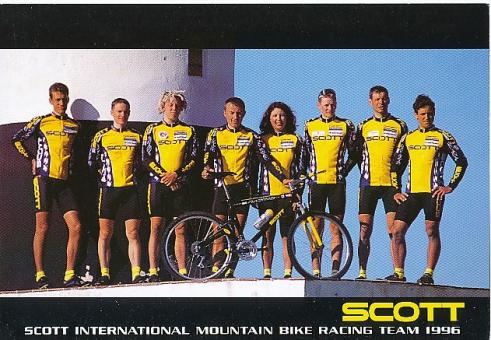 Scott  Mountain Bike 1996  Radsport  Team Mannschaftskarte nicht signiert 