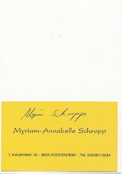 Myriam Annabelle Schropp  Tennis  Autogramm Karte original signiert 