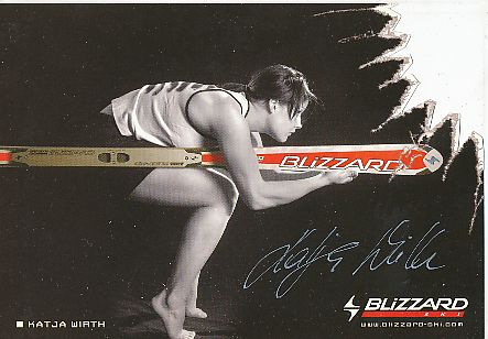 Katja Wirth  Österreich  Ski Alpin  Autogrammkarte original signiert 