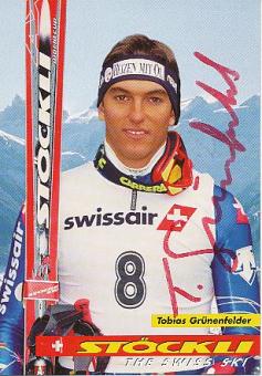 Tobias Grünenfelder   Schweiz  Ski Alpin  Autogrammkarte original signiert 