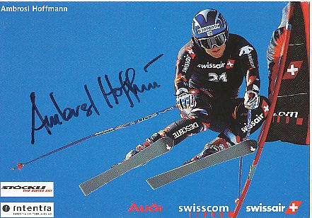 Ambrosi Hoffmann   Schweiz  Ski Alpin  Autogrammkarte original signiert 