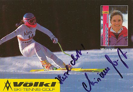 Miriam Vogt   Ski Alpin  Autogrammkarte original signiert 