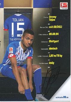 Jeremy Toljan   2015/2016  TSG 1899 Hoffenheim  Fußball  Autogrammkarte original signiert 