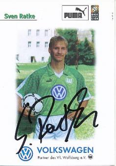 Sven Ratke  1997/98  VFL Wolfsburg  Fußball  Autogrammkarte original signiert 