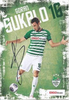 Goran Sukalo  2013/2014  SpVgg Greuther Fürth  Fußball  Autogrammkarte original signiert 