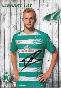 Lennart Thy  2016/2017  SV Werder Bremen  Fußball  Autogrammkarte original signiert 