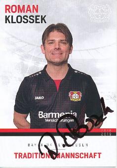 Roman Klossek   Traditionsmannschaft 2018/2019  Bayer 04 Leverkusen  Fußball Autogrammkarte original signiert 