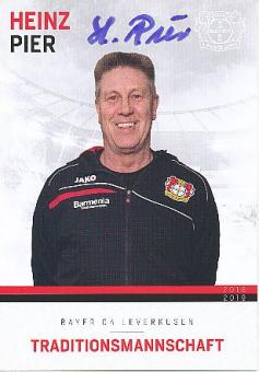 Heinz Pier   Traditionsmannschaft 2018/2019  Bayer 04 Leverkusen  Fußball Autogrammkarte original signiert 