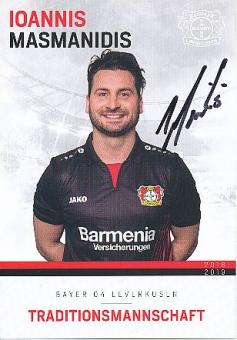 Ioannis Masmanidis   Traditionsmannschaft 2018/2019  Bayer 04 Leverkusen  Fußball Autogrammkarte original signiert 