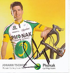 Johann Tschopp  Team Phonak  Autogrammkarte original signiert 