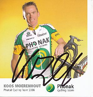 Koos Moerenhout  Team Phonak  Autogrammkarte original signiert 