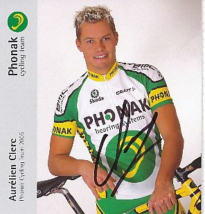 Aurelien Clerc  Team Phonak  Autogrammkarte original signiert 