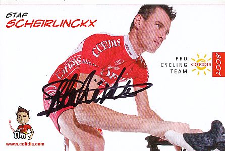 Staf Scheirlinckx  Team Cofidis Radsport  Autogrammkarte original signiert 