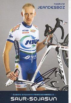 Fabrice Jeandesboz  Team Sojasun  Radsport  Autogrammkarte original signiert 
