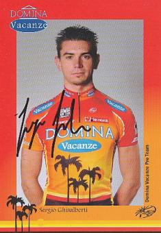 Sergio Ghisalberti  Team Domina Vacanze  Radsport  Autogrammkarte original signiert 
