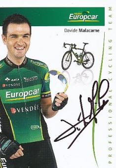 Davide Malacarne  Team Europcar  Radsport  Autogrammkarte original signiert 