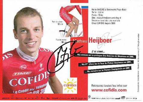 Mathieu Heijboer  Team Cofidis   Radsport  Autogrammkarte original signiert 