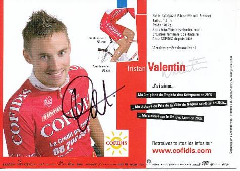 Tristan Valentin  Team Cofidis   Radsport  Autogrammkarte original signiert 