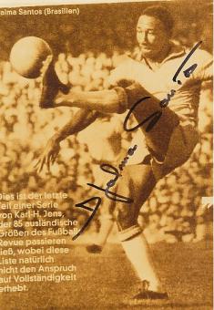 Djalma Santos † 2013  Brasilien Weltmeister WM 1958 & 1962 Fußball Autogramm 13 x 19 cm Foto original signiert 