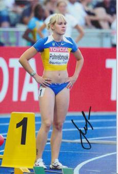 Nataliya Pohrebnyak  Ukraine  Leichtathletik Autogramm Foto original signiert 