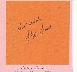 Stan Smith  USA  Tennis  Blatt original signiert 