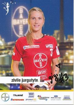 Zivile Jurgutyte  2017/2018 Bayer 04 Leverkusen  Frauen Handball Autogrammkarte original signiert 
