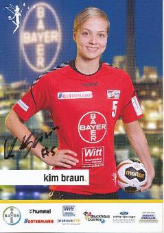 Kim Braun  2017/2018 Bayer 04 Leverkusen  Frauen Handball Autogrammkarte original signiert 