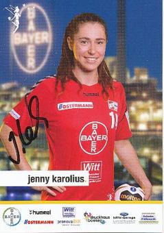Jenny Karolius  2017/2018 Bayer 04 Leverkusen  Frauen Handball Autogrammkarte original signiert 