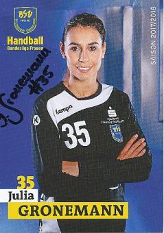 Julia Gronemann   2017/2018 Buxtehuder SV  Frauen Handball Autogrammkarte original signiert 