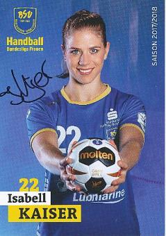 Isabell Kaiser   2017/2018 Buxtehuder SV  Frauen Handball Autogrammkarte original signiert 