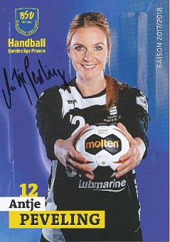 Antje Peveling   2017/2018 Buxtehuder SV  Frauen Handball Autogrammkarte original signiert 