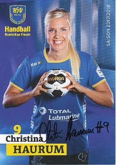 Christina Haurum   2017/2018 Buxtehuder SV  Frauen Handball Autogrammkarte original signiert 