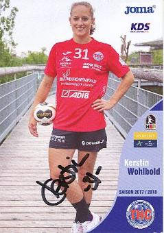 Kerstin Wohlbold  2017/2018 Thüringer HC  Frauen Handball Autogrammkarte original signiert 