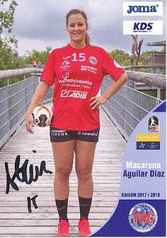 Macarena Aguilar Diaz  2017/2018 Thüringer HC  Frauen Handball Autogrammkarte original signiert 