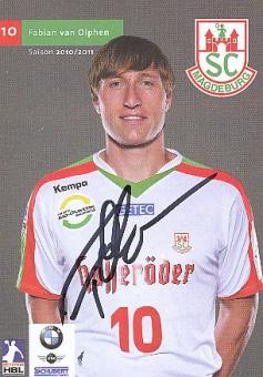 Fabian van Olphen   2016/2017  SC Magdeburg  Handball Autogrammkarte original signiert 